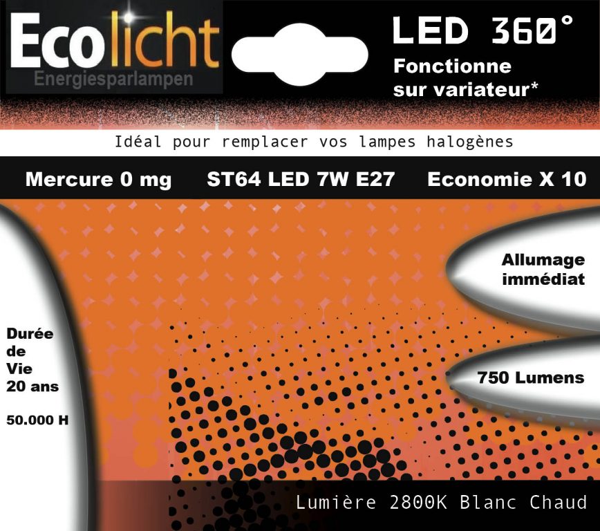 Visuel emballage de lampe LED
